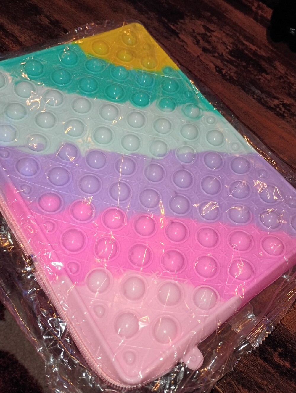 Pastel Rainbow Pop-It Silicone Tablet Case